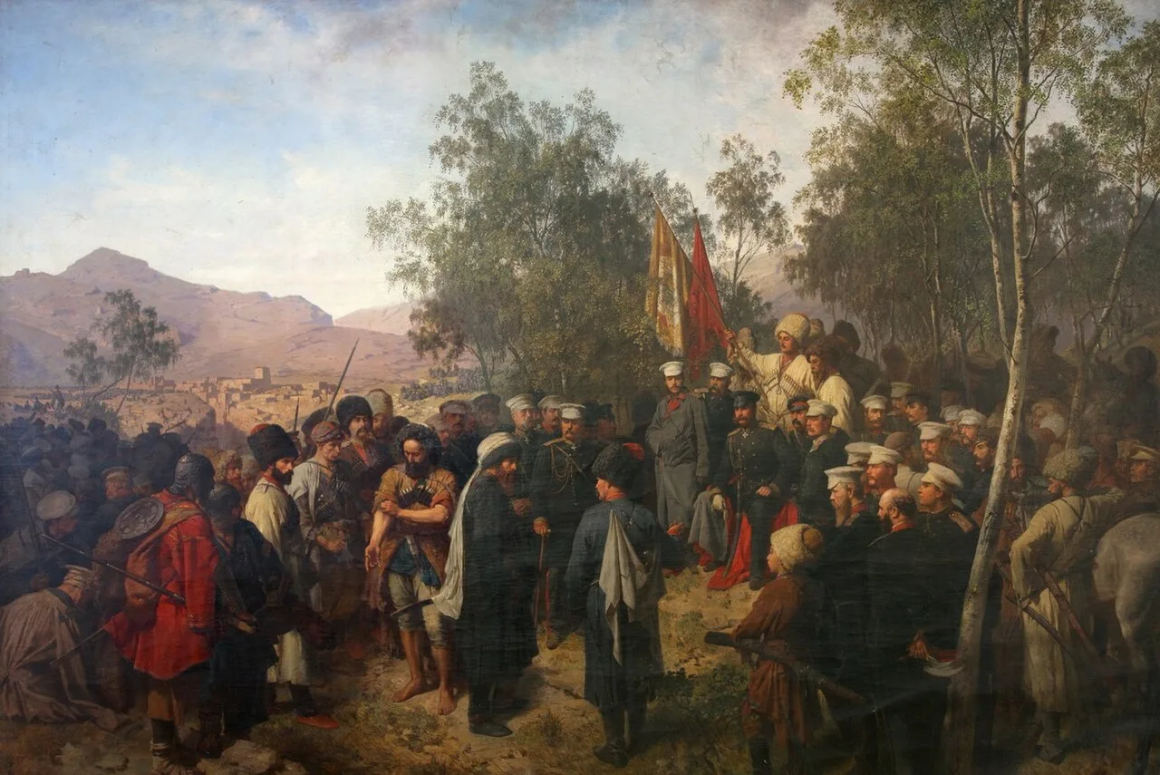 Imam Shamil surrenders historical image 1